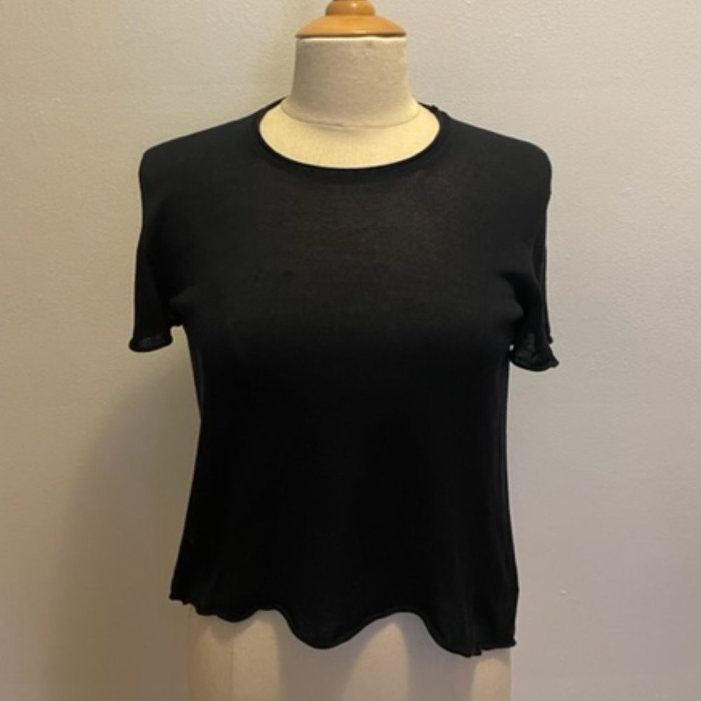 Zanone Silk Fine Gauge Cap Sleeve Crew Tee